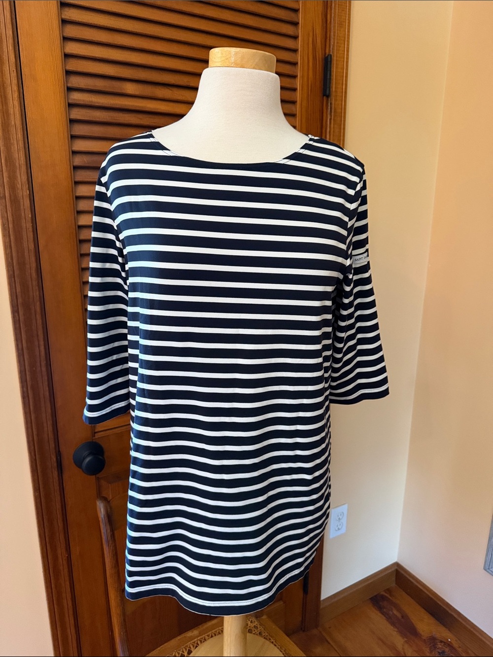 Saint James Navy and White Striped mid Sleeve Tunic